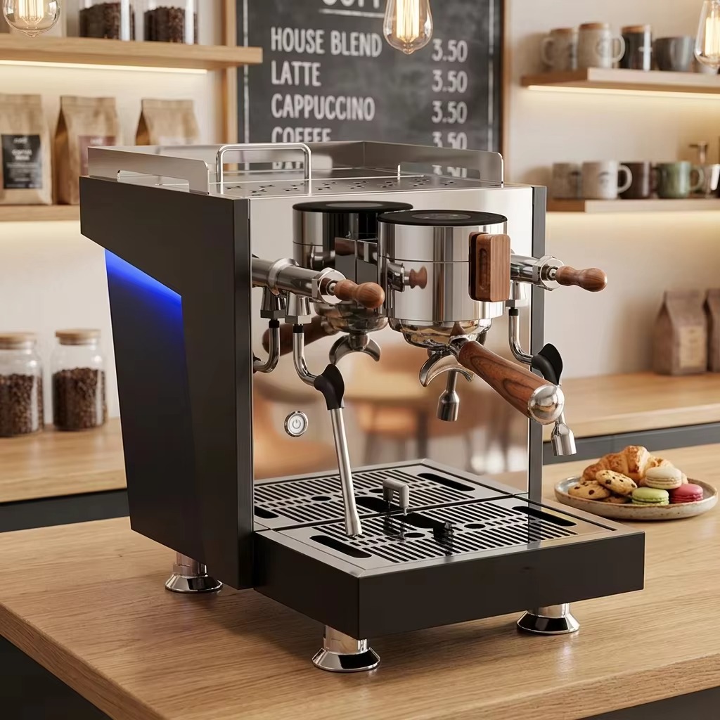 Espresso Machine Dual Boiler - ماكينة إسبريسو تجارية بغلاية مزدوجة ومضخة