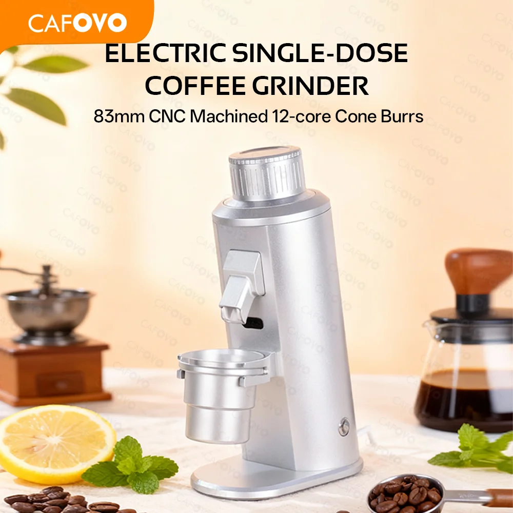 Coffee Grinder Conical Burr 83Mm - مطحنة قهوة كهربائية أحادية الجرعة CAFOVO