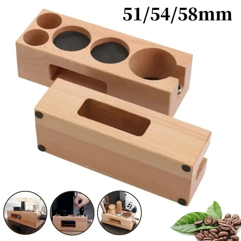 Espresso Tamper Station - قاعدة خشبية لحفظ مكبس القهوة مقاس