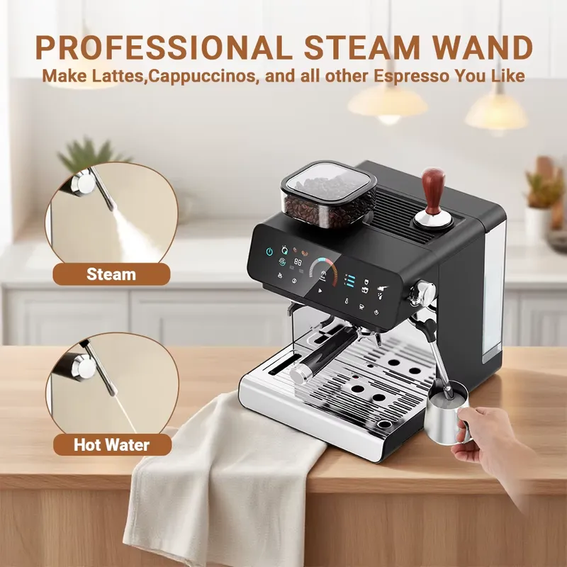 ماكينة إسبريسو شبه أوتوماتيكية - مراجعة Semi Automatic Espresso Machine Pid وسعره