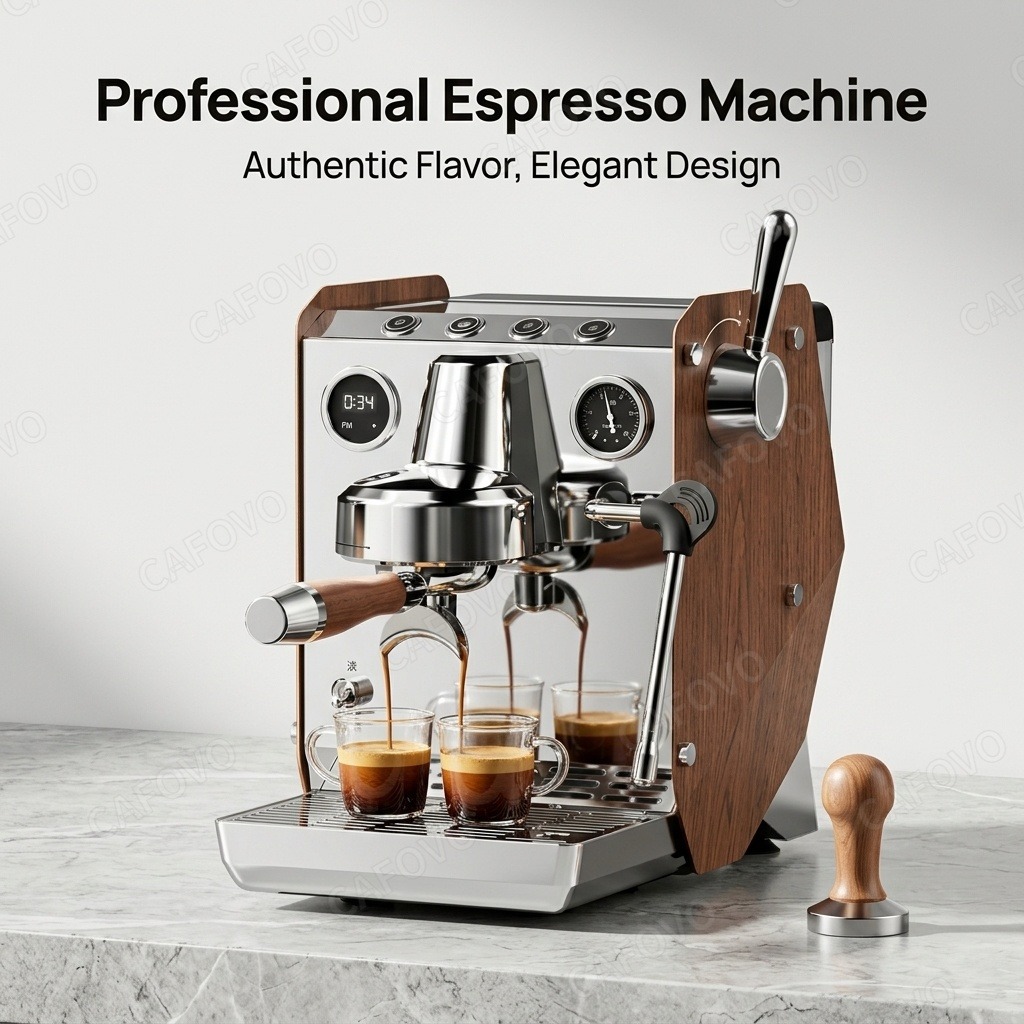 ماكينة إسبريسو CAFOVO E109 بقو - مراجعة Espresso Machine Flow Control وسعره