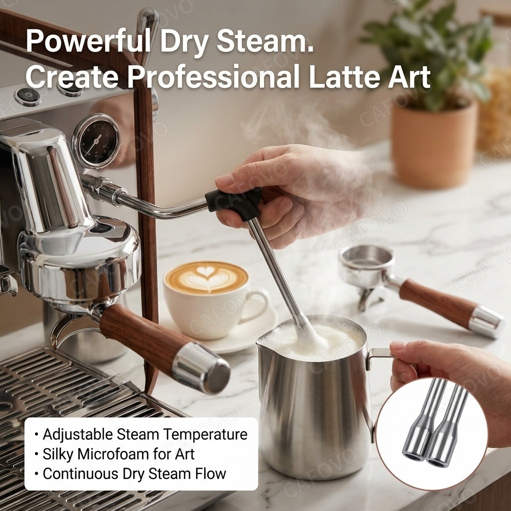 ماكينة إسبريسو CAFOVO E109 بقو - مراجعة Espresso Machine Flow Control وسعره