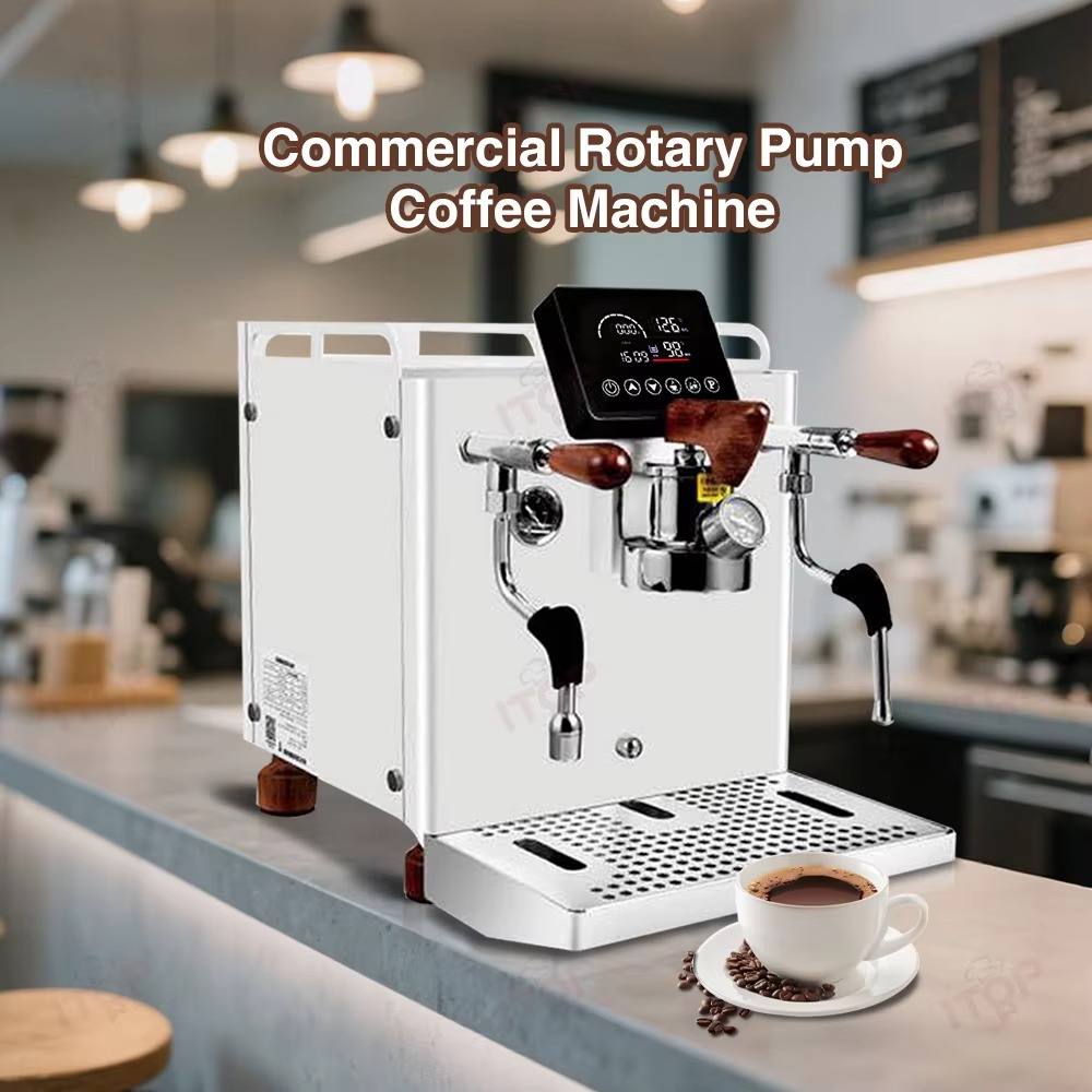 ماكينة إسبريسو تجارية، مضخة دو - مراجعة Espresso Machine Rotary Pump وسعره