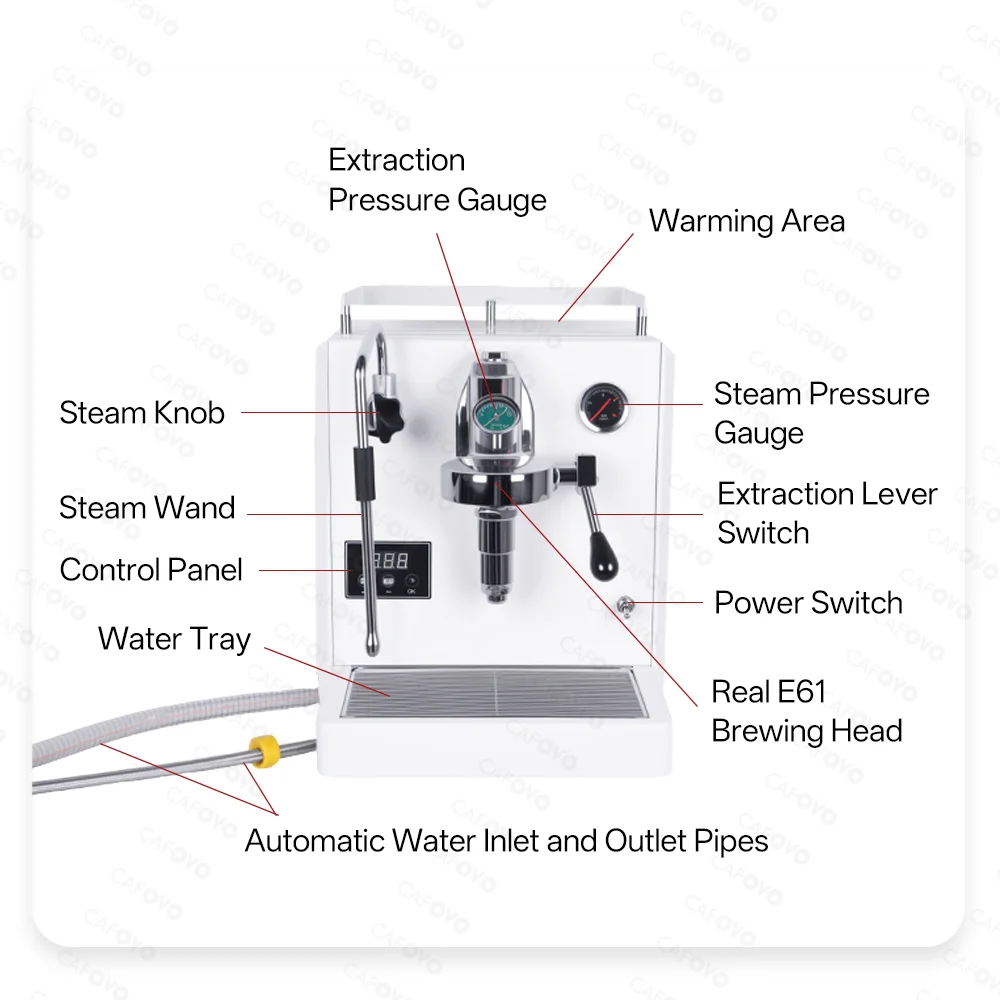 ماكينة إسبريسو CAFOVO E133 Rea - مراجعة Semi Automatic Espresso Machine Pid وسعره