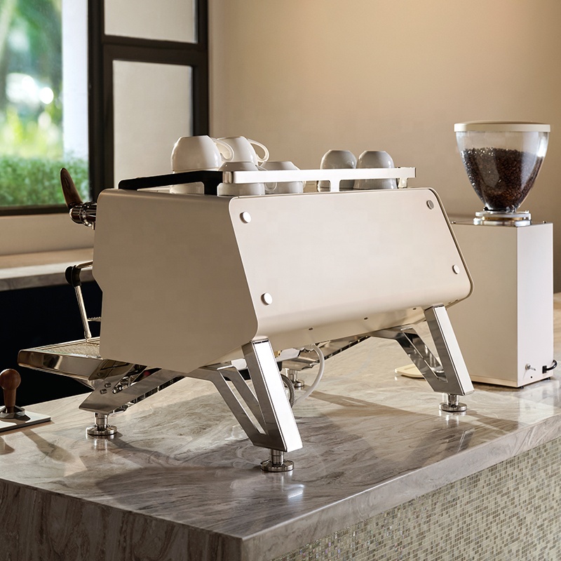 ماكينة قهوة إسبريسو كهربائية ش - مراجعة Commercial Espresso Machine 2 Group وسعره