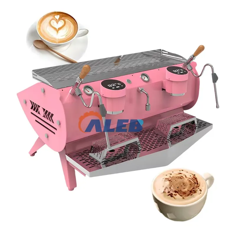 ماكينة قهوة إسبريسو تجارية شبه - مراجعة Commercial Espresso Machine 2 Group وسعره
