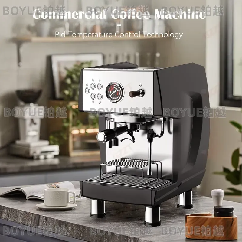 ماكينة إسبريسو تجارية شبه أوتو - مراجعة Semi Automatic Espresso Machine Pid وسعره