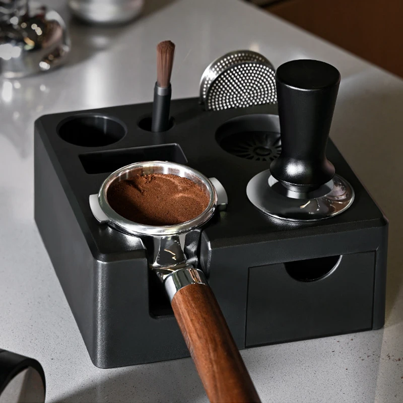 محطة دك القهوة لمرشحات القهوة  - مراجعة Espresso Tamper Station وسعره