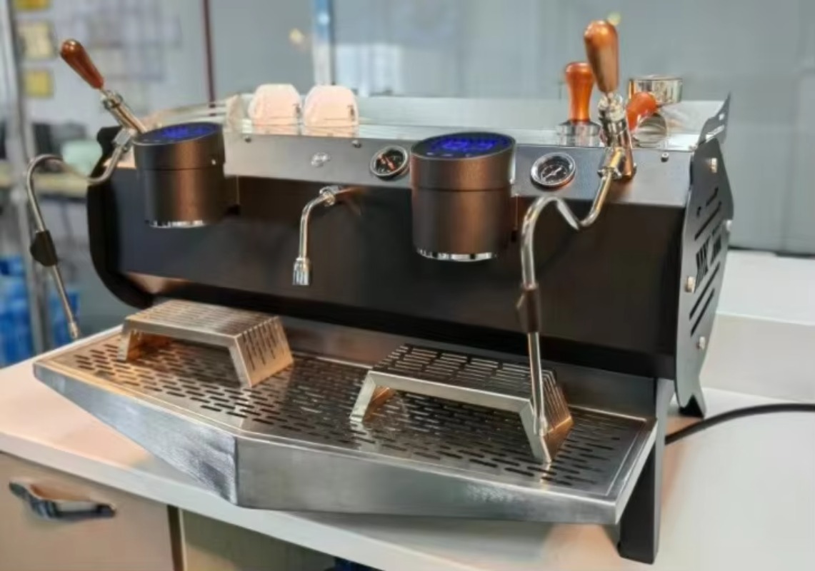 ماكينة إسبريسو أوتوماتيكية مبر - مراجعة Commercial Espresso Machine 2 Group وسعره