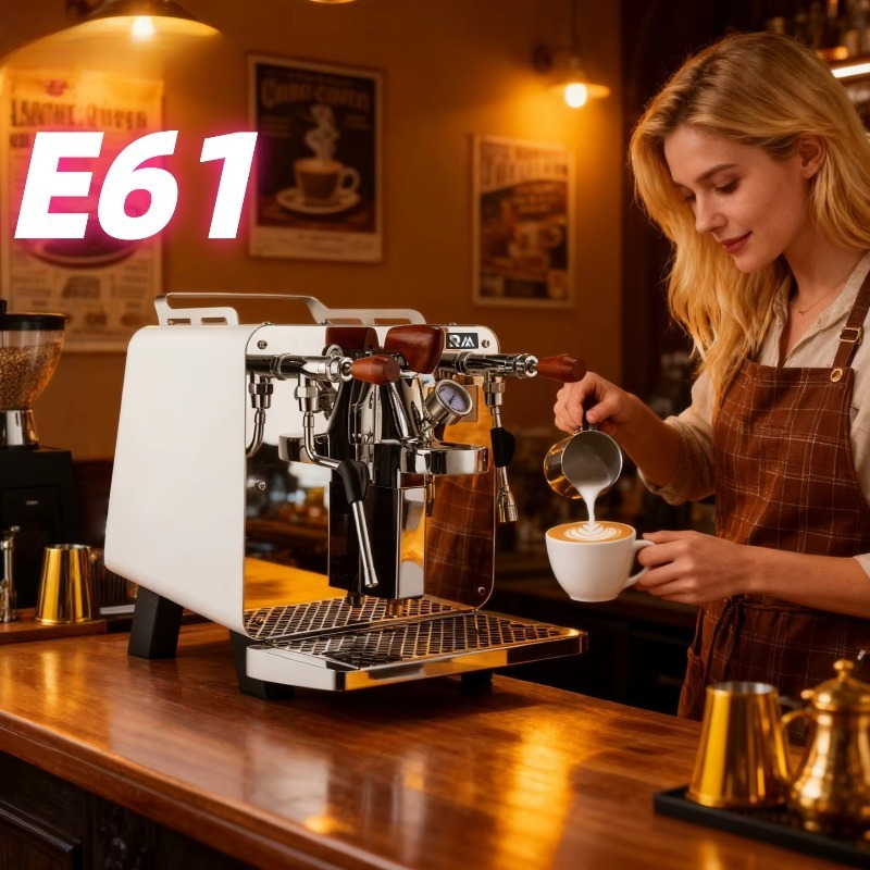 ماكينة قهوة اسبريسو احترافية E - مراجعة Espresso Machine 1 Group E61 وسعره