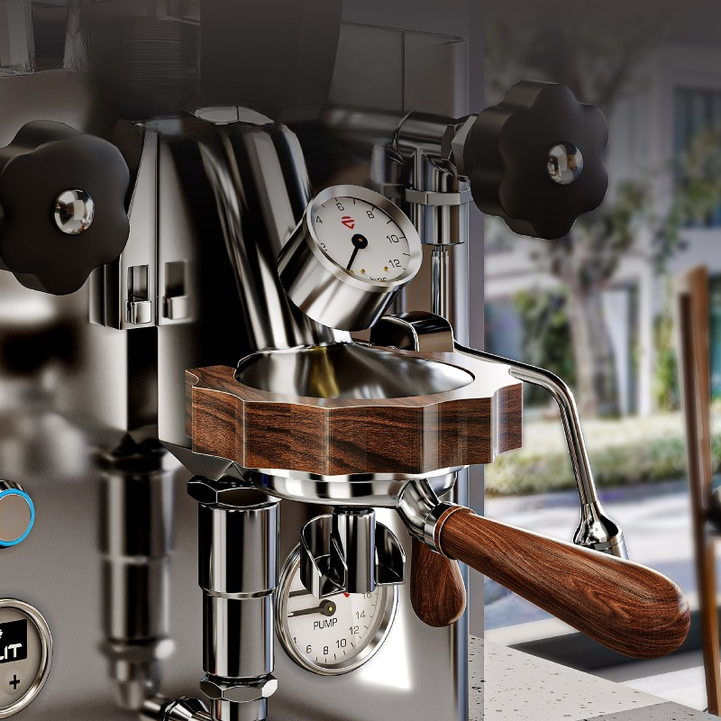 واقي حراري خشبي لرأس مجموعة ال - مراجعة Espresso Machine 1 Group E61 وسعره