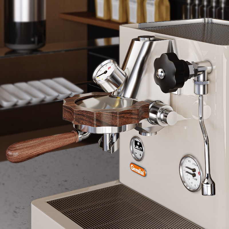 واقي حراري خشبي لرأس مجموعة ال - مراجعة Espresso Machine 1 Group E61 وسعره