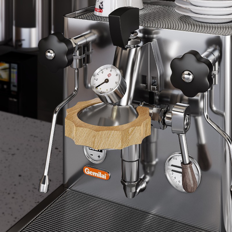 واقي حراري خشبي لرأس مجموعة ال - مراجعة Espresso Machine 1 Group E61 وسعره