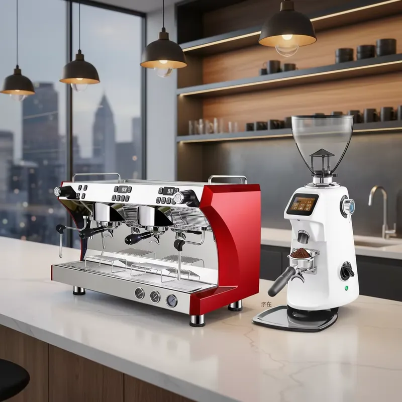 ماكينة قهوة إسبريسو احترافية ت - مراجعة Commercial Espresso Machine 2 Group وسعره