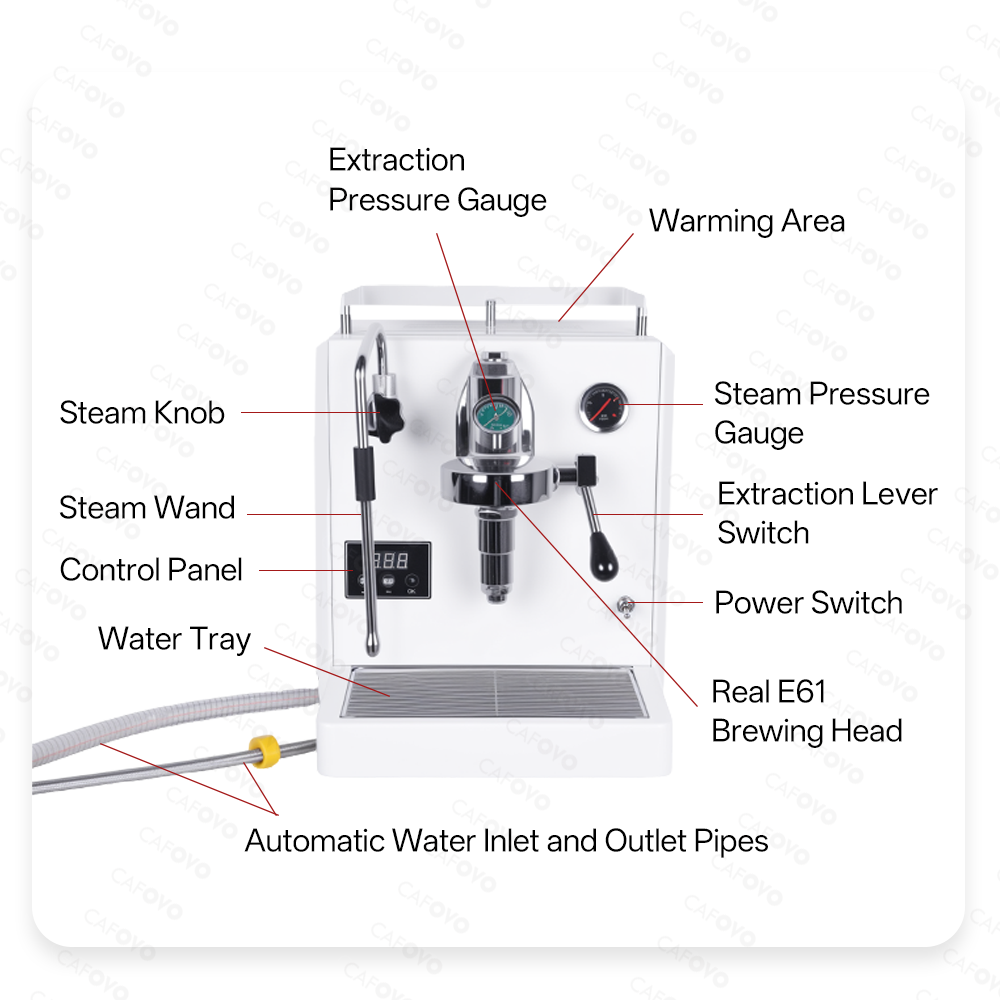 ماكينة قهوة تجارية CAFOVO E133 - مراجعة Espresso Machine Flow Control وسعره