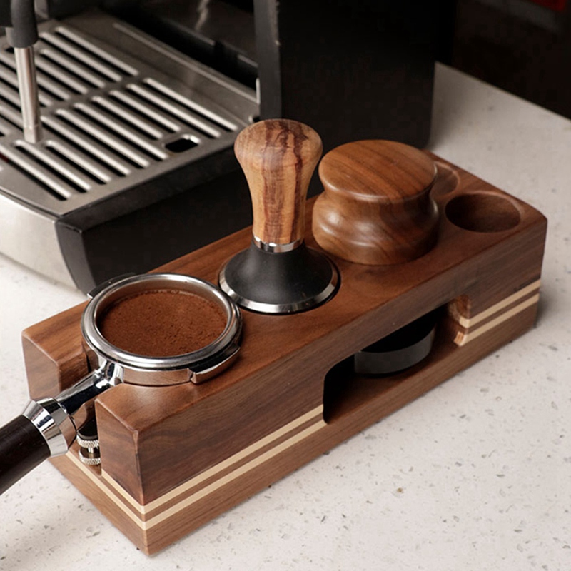 حامل مكبس القهوة الخشبي، قاعدة - مراجعة Espresso Tamper Station وسعره