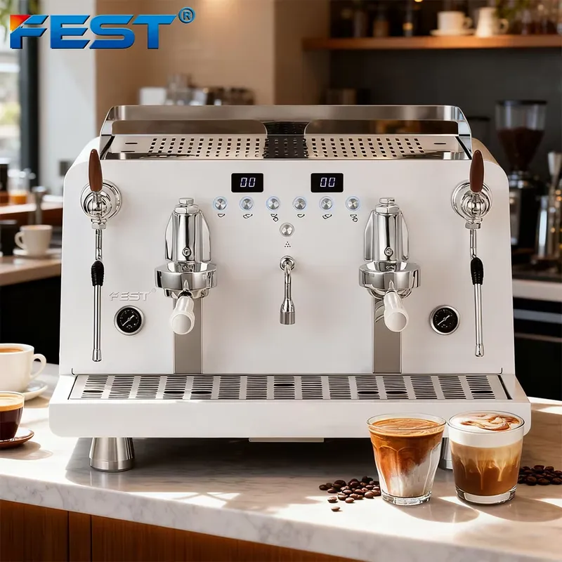 【CHIMU HOME】ماكينة قهوة إسبريس - مراجعة Commercial Espresso Machine 2 Group وسعره