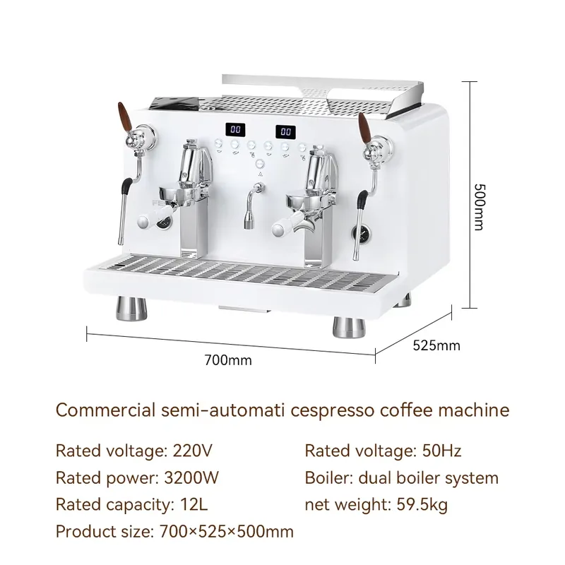 【CHIMU HOME】ماكينة قهوة إسبريس - مراجعة Commercial Espresso Machine 2 Group وسعره