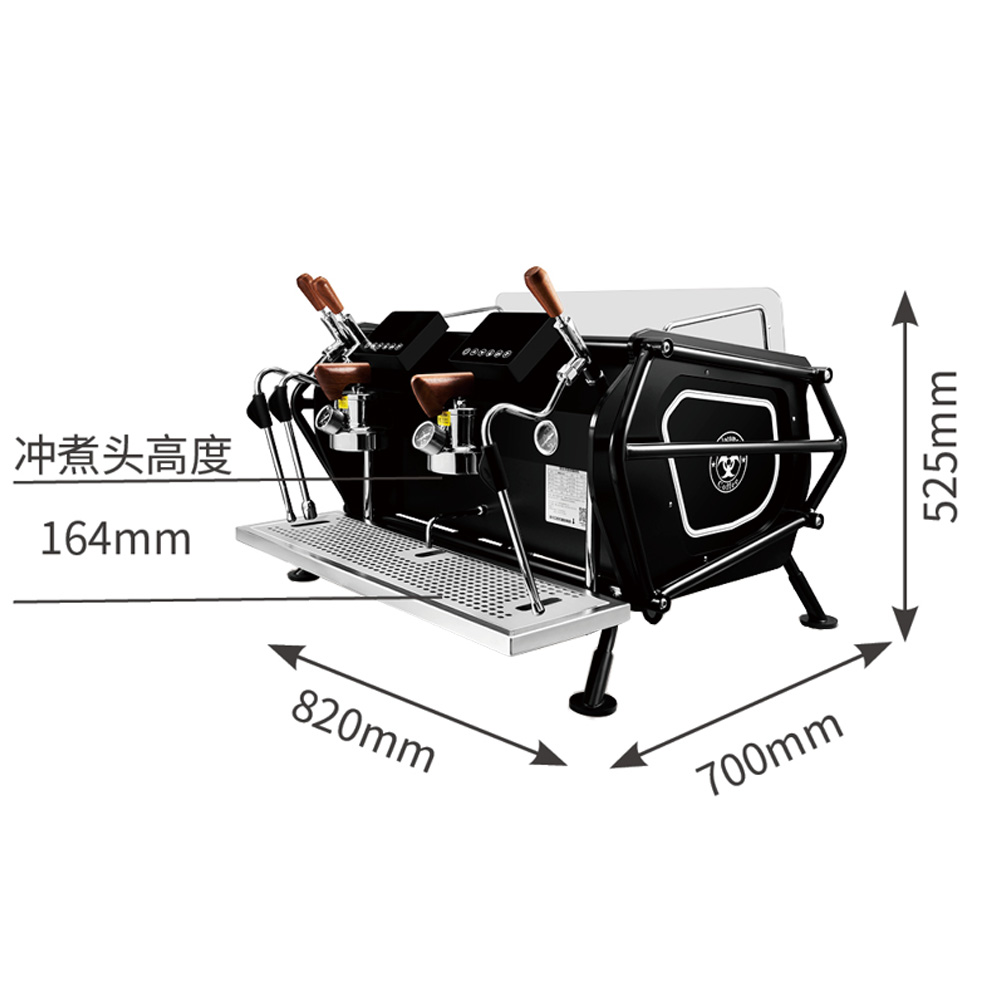 التجارية مزدوجة الرأس 2L + 6L  - مراجعة Espresso Machine Dual Boiler وسعره