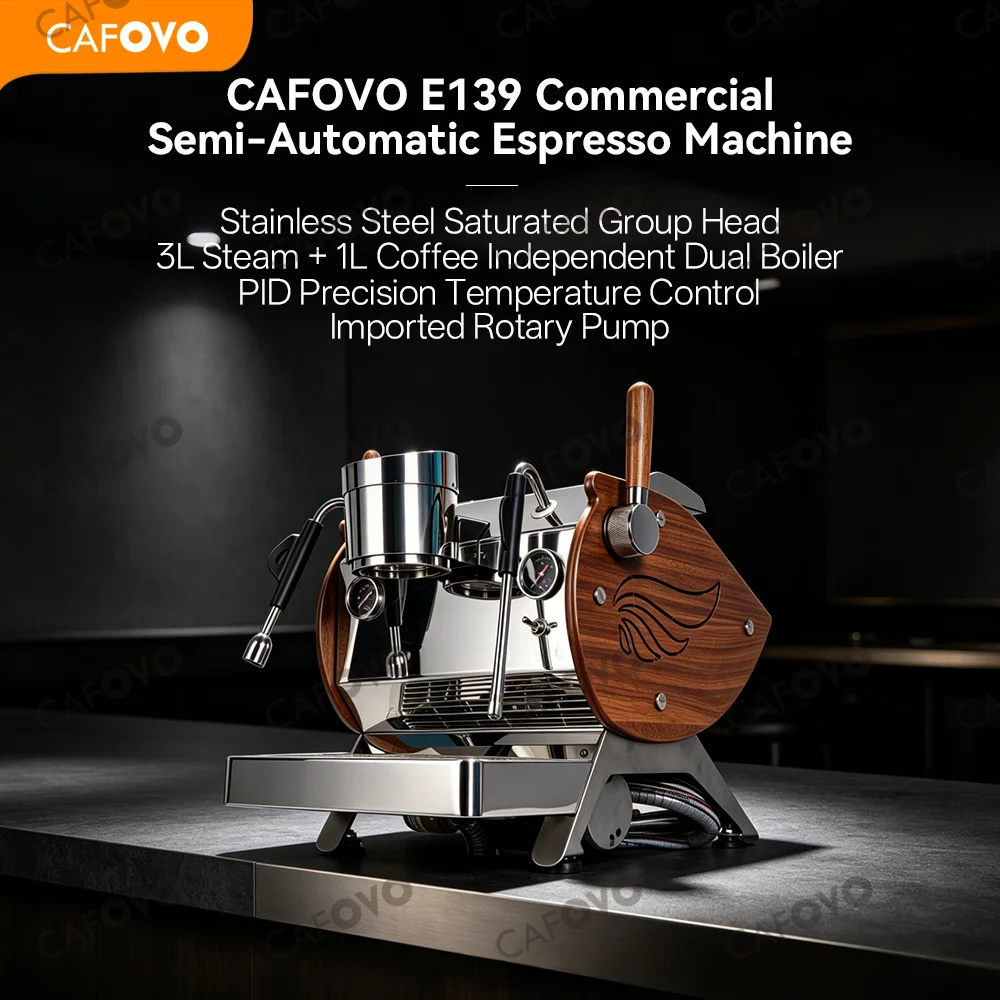 ماكينة إسبريسو تجارية شبه أوتو - مراجعة Espresso Machine Flow Control وسعره
