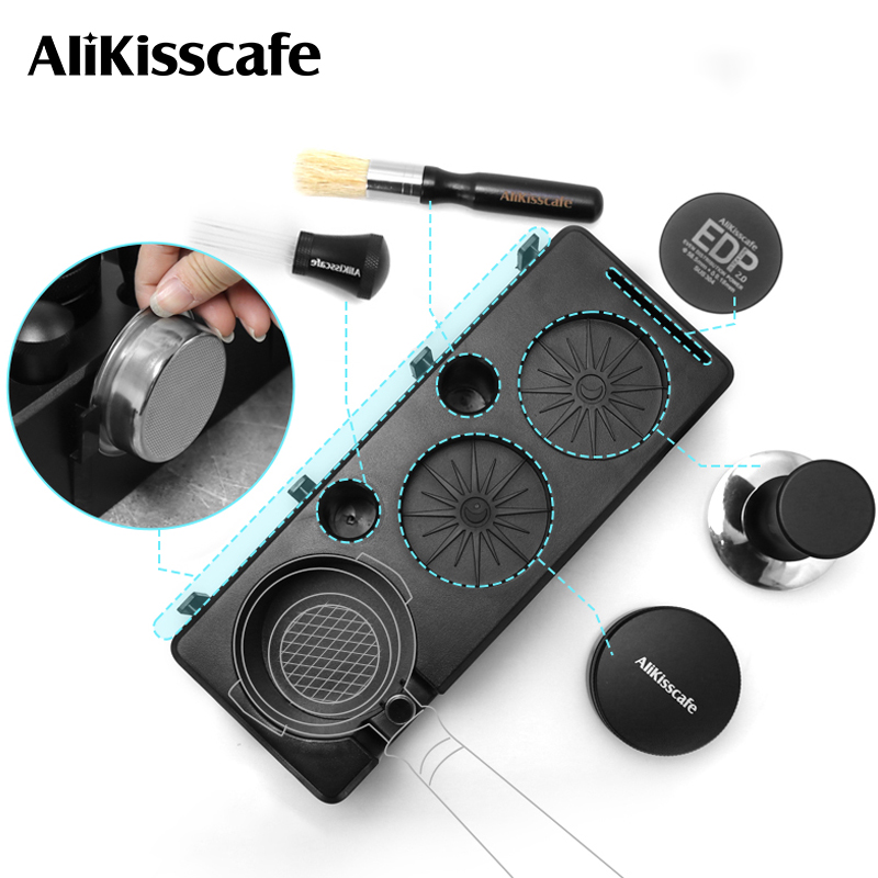 AliKisscafe محطة دك القهوة Por - مراجعة Espresso Tamper Station وسعره