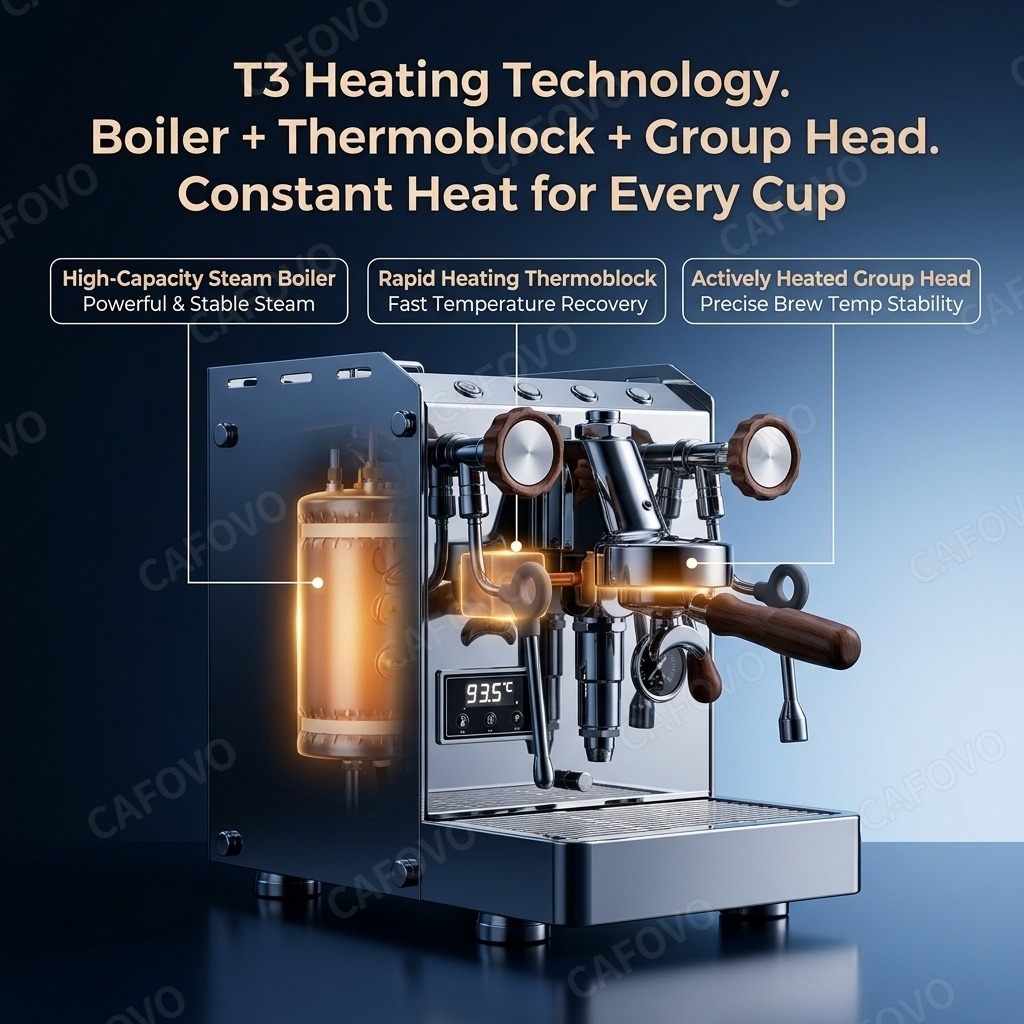 ماكينة إسبريسو شبه أوتوماتيكية - مراجعة Semi Automatic Espresso Machine Pid وسعره