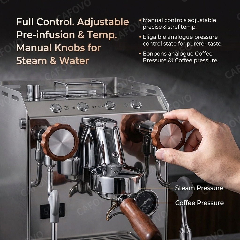 ماكينة إسبريسو شبه أوتوماتيكية - مراجعة Semi Automatic Espresso Machine Pid وسعره