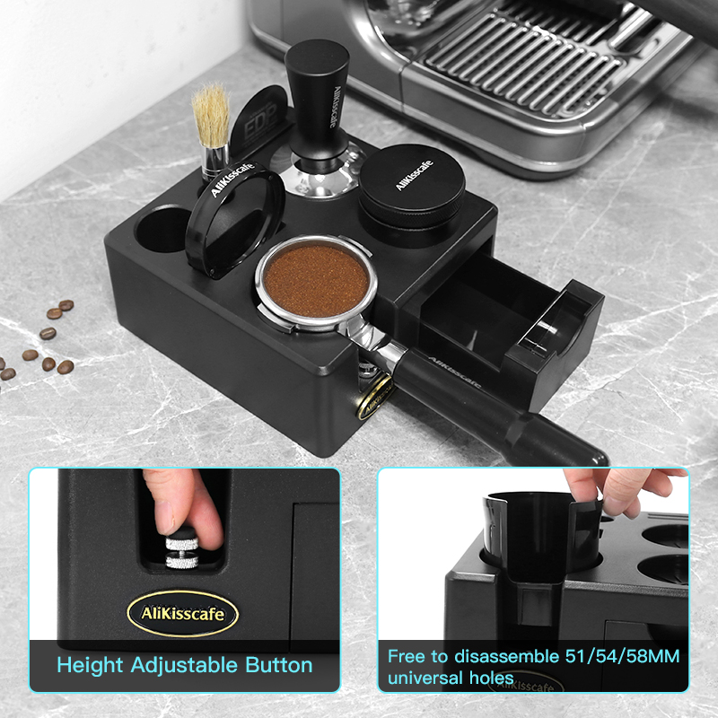 Alikisscafe محطة تدك القهوة 51 - مراجعة Espresso Tamper Station وسعره