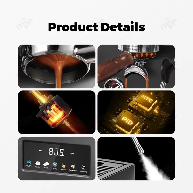ماكينة إسبريسو شبه أوتوماتيكية - مراجعة Semi Automatic Espresso Machine Pid وسعره